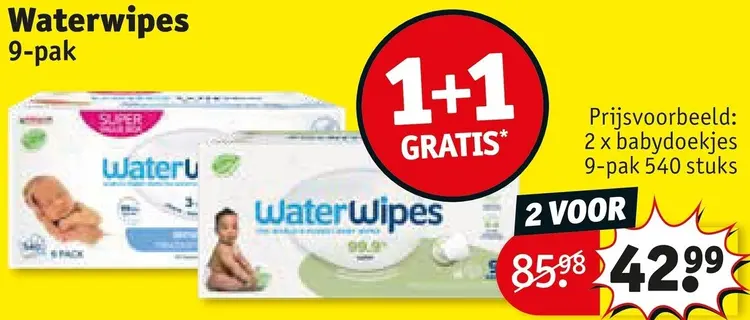 Promotie: Waterwipes 9-pak