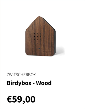 Aanbieding: ZWITSCHERBOX Birdybox - Wood walnoot/zwart