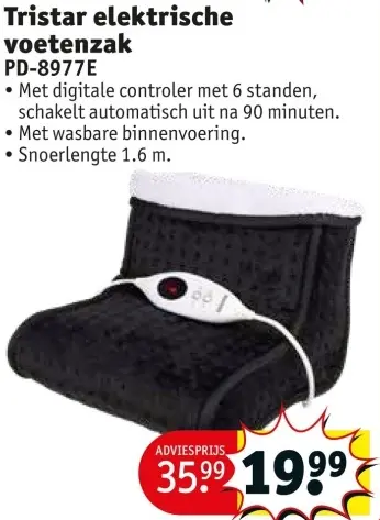 Aanbieding: Tristar elektrische voetenzak