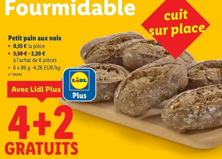 Offre: Petit pain aux noix
