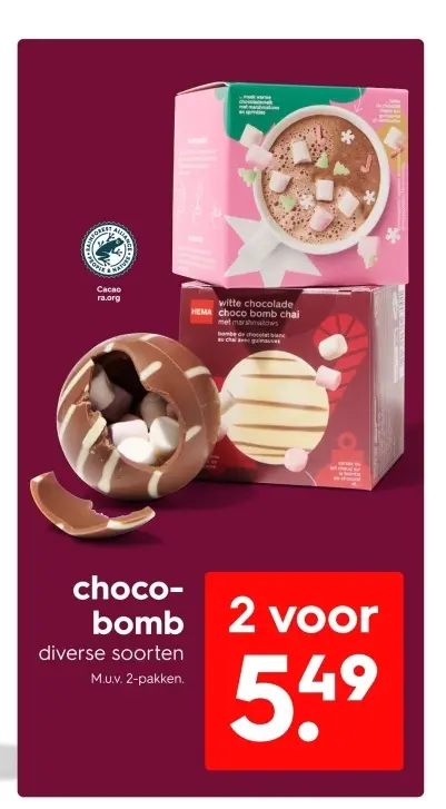 Aanbieding: choco-bomb