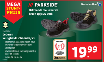 Aanbieding: Lederen veiligheidsschoenen, S3