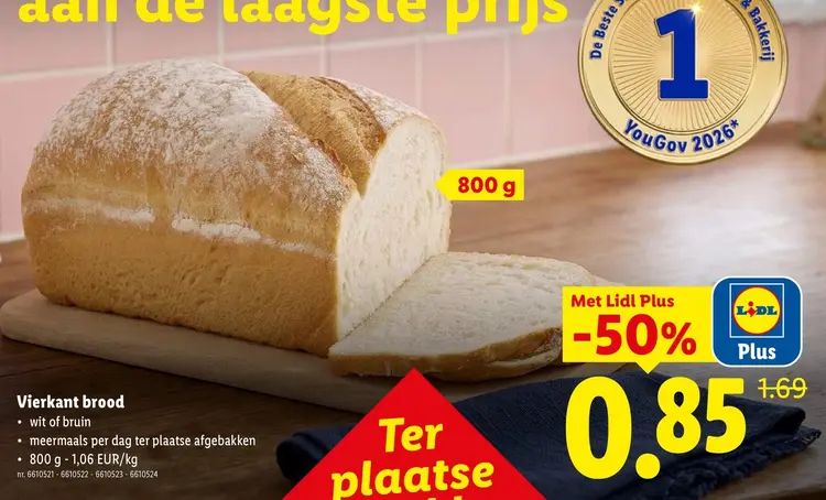 Promotie: Vierkant brood
