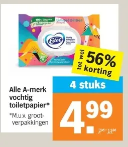 Aanbieding: Vochtig toiletpapier