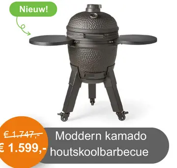 Aanbieding: Moddern kamado houtskoolbarbecue