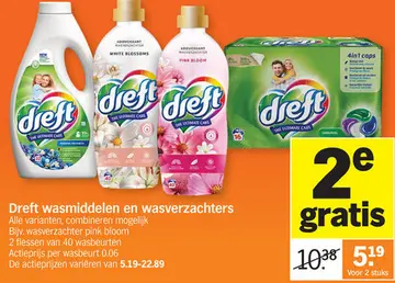Aanbieding: Dreft wasmiddelen en wasverzachters
