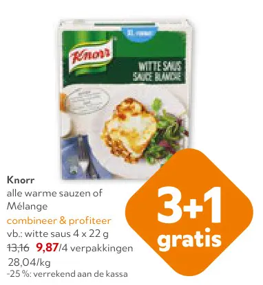 Promotie: Alle warme sauzen of Mélange