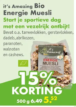 Aanbieding: it's Amazing Bio Energie Muesli