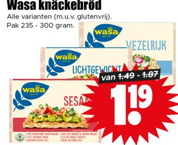 Aanbieding: Wasa knäckebröd