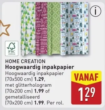 Aanbieding: Hoogwaardig inpakpapier