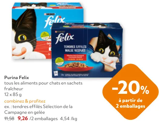 Offre: Tous les aliments pour chats en sachets fraîcheur