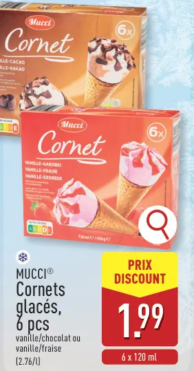 Offre: Cornets glacés