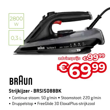 Promotie: Strijkijzer - BRS15088BK