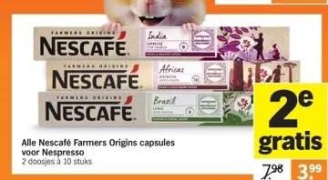 Aanbieding: Alle Nescafé Farmers Origins capsules voor Nespresso