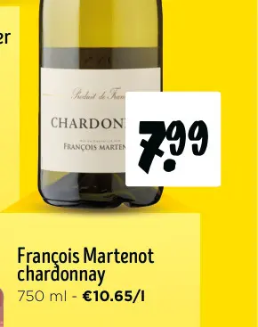 Promotie: François Martenot chardonnay
