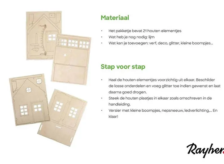 Promotie: Houten huisje bouwpakket