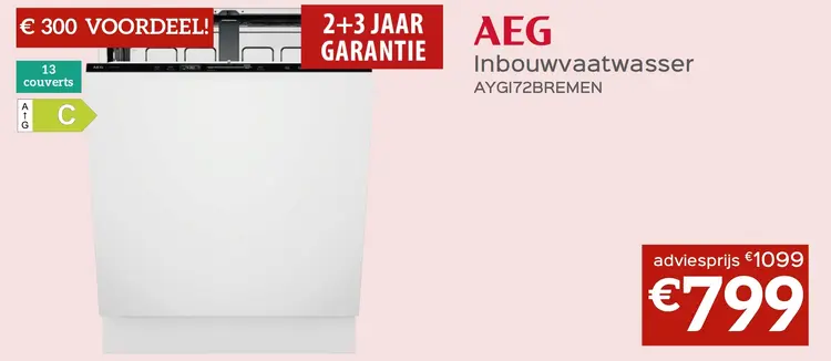 Promotie: Inbouwvaatwasser