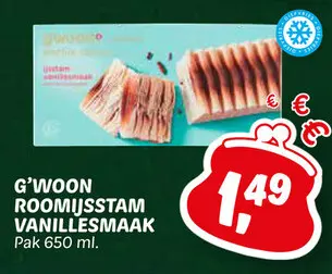 Aanbieding: Roomijsstam vanilleesmaak