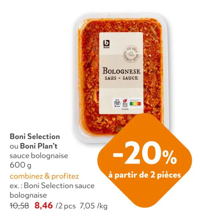 Offre: sauce bolognaise