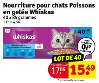 Offre: Nourriture pour chats Poissons en gelée