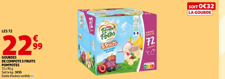 Offre: Gourdes de compote 5 fruits