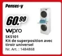 Offre: Kit de superposition avec tiroir universel