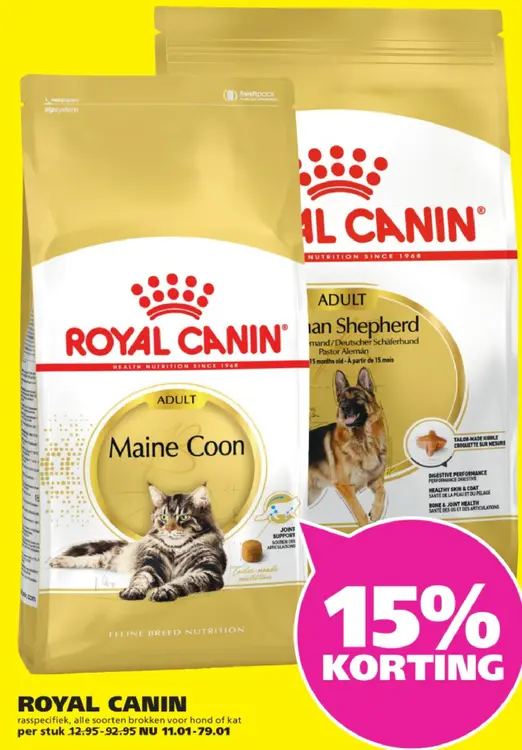 Aanbieding: Royal Canin hondenvoer en kattenvoer