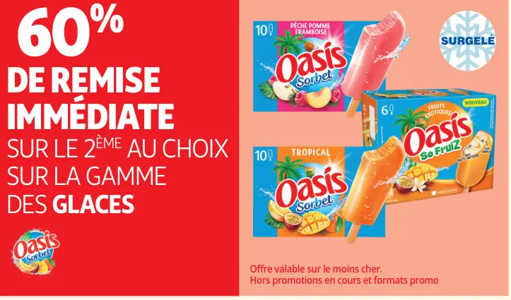 Promotie: Oasis Sorbet Ice Cream