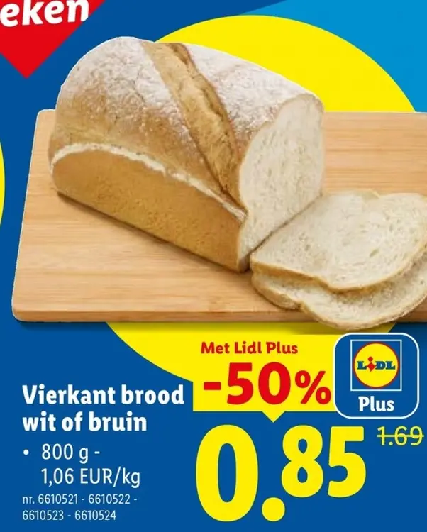 Promotie: Vierkant brood