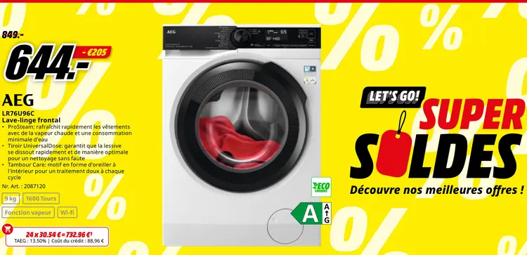 Offre: Lave-linge frontal