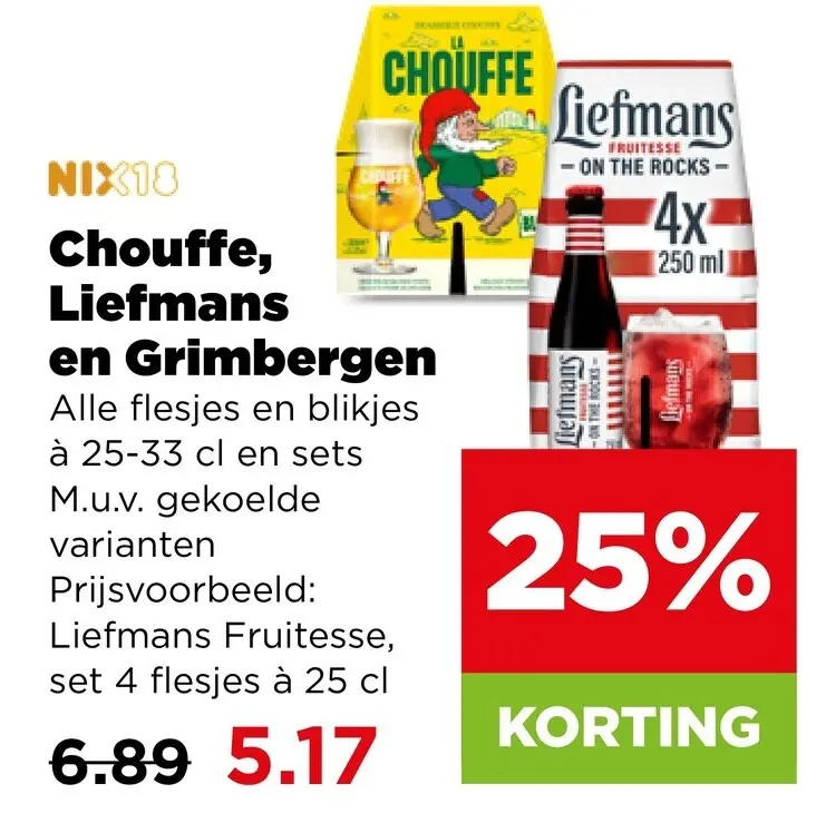 Aanbieding: Chouffe, Liefmans en Grimbergen