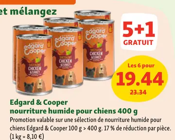 Offre: Edgard & Cooper nourriture humide pour chiens
