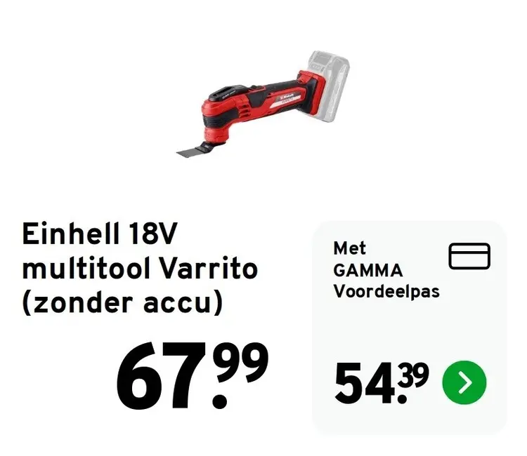 Aanbieding: Einhell 18V multitool Varrito (zonder accu)