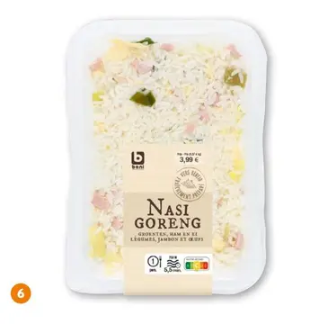 Offre: nasi goreng aux légumes, jambon et œufs