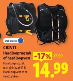 Aanbieding: Hardlooprugzak of hardloopvest