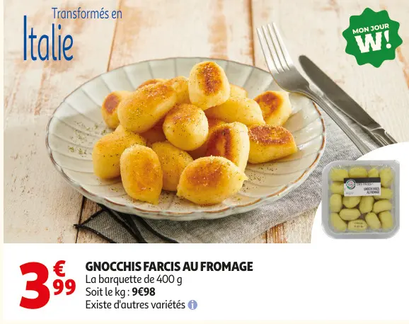 Promotie: Gnocchis farcis au fromage