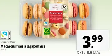 Offre: Macarons frais à la japonaise