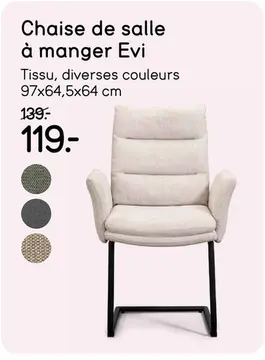 Offre: Chaise de salle à manger Evi