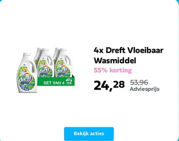 Aanbieding: 4x Dreft Vloeibaar Wasmiddel