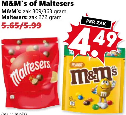 Aanbieding: M&M's of Maltesers