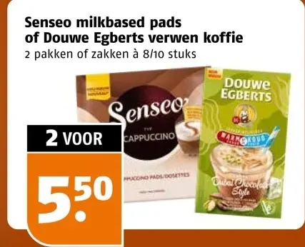 Aanbieding: Senseo milkbased pads of Douwe Egberts verwen koffie