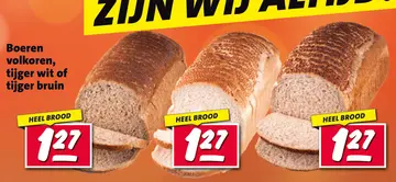 Aanbieding: Boeren volkoren, tijger wit of tijger bruin