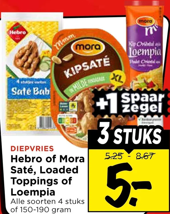 Aanbieding: Saté, Loaded Toppings of Loempia