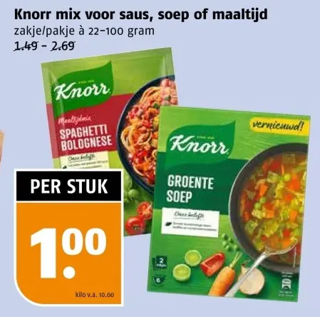 Aanbieding: Mix voor saus, soep of maaltijd