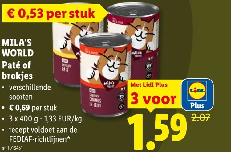Promotie: Mila's World Paté of brokjes