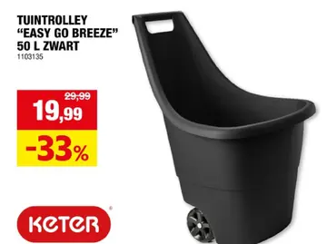 Aanbieding: Tuintrolley "easy go breeze" zwart