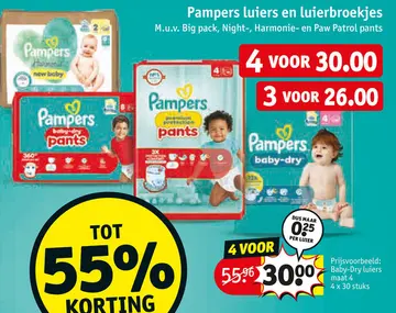 Aanbieding: Pampers luiers en luierbroekjes