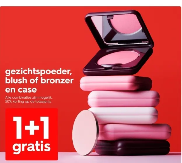 Aanbieding: gezichtspoeder, blush of bronzer en case