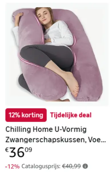 Promotie: U-Vormig Zwangerschapskussen