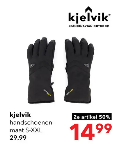 Aanbieding: Kjelvik heren softshell skihandschoenen zwart
